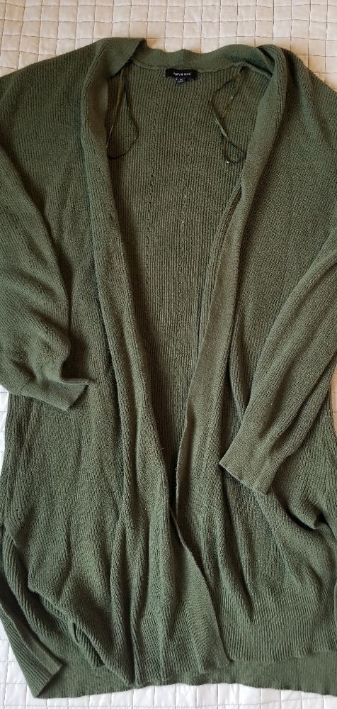Green Long Cardigan